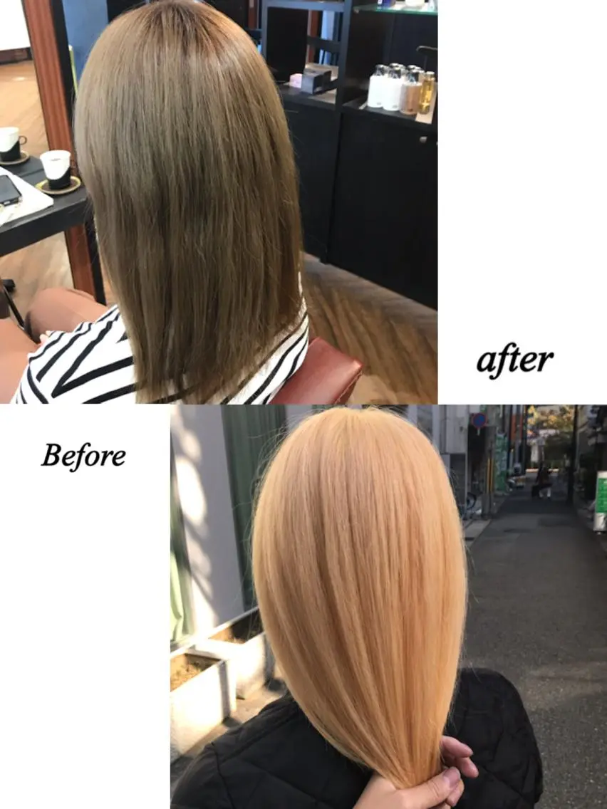 ミディアム カラー ブリーチ ブラウンカラー ヘアカラー カラー/髪質改善スペ シャリスト宮本 伸一のヘアスタイル