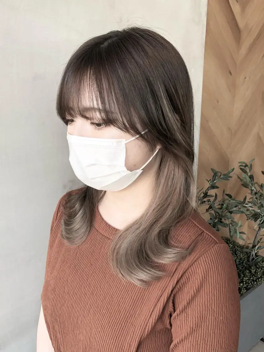ミディアム カラー カット ヘアカラー トリートメント LOOP hairのヘアスタイル