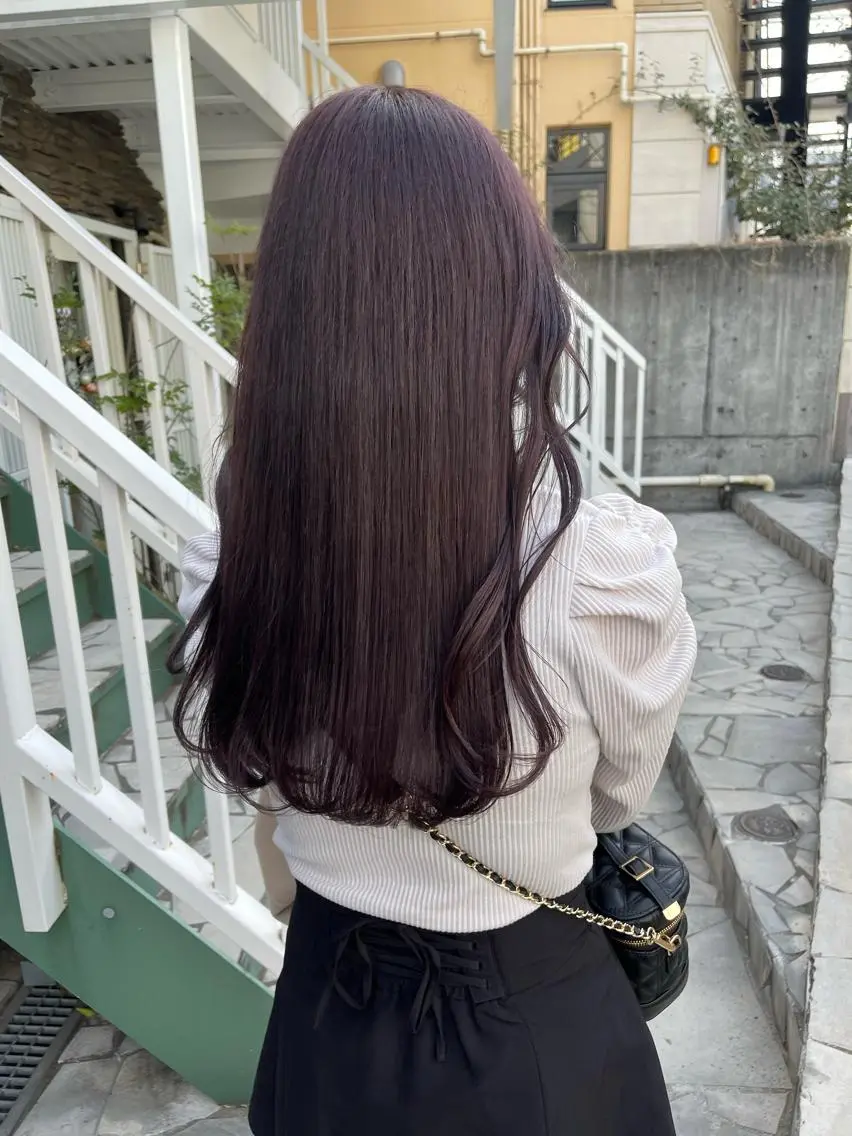 ロング カラー ラベンダーカラー ラベンダーグレー ヘアカラー トリートメント ヘッドスパ 透明感/レイヤー スタイル🤎mamiのヘアスタイル