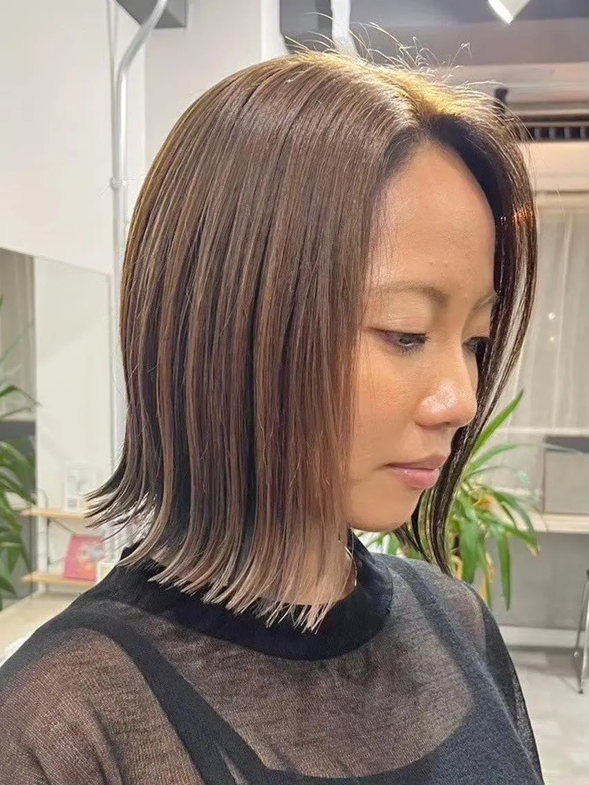 ミディアム カラー 顔周りカット 🎀ダブルカラー🎀 ♡Kanon♡のヘアスタイル