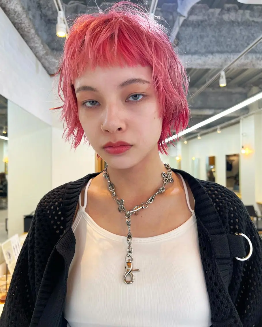 ショート カラー カット ヘアカラー 圧倒的デザイン力 店長🎨RENAのヘアスタイル