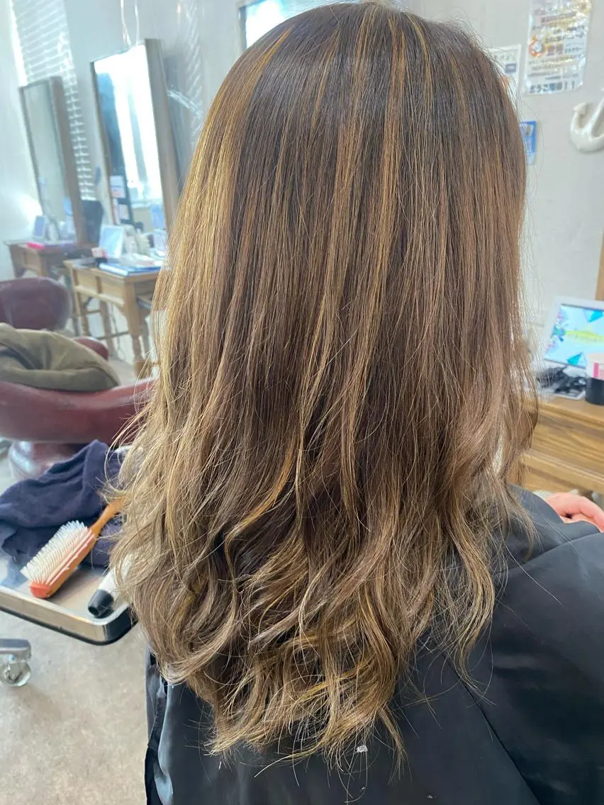 セミロング カラー くせ毛多毛特化 高橋　淳のヘアスタイル