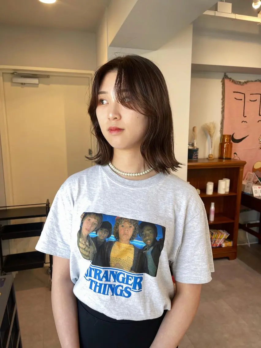 ミディアム カラー ブラウンカラー ナチュラルブラウン 外ハネヘア カット ヘアカラー トリートメント 丁寧なカウンセリング 🌿KENTA🌿のヘアスタイル