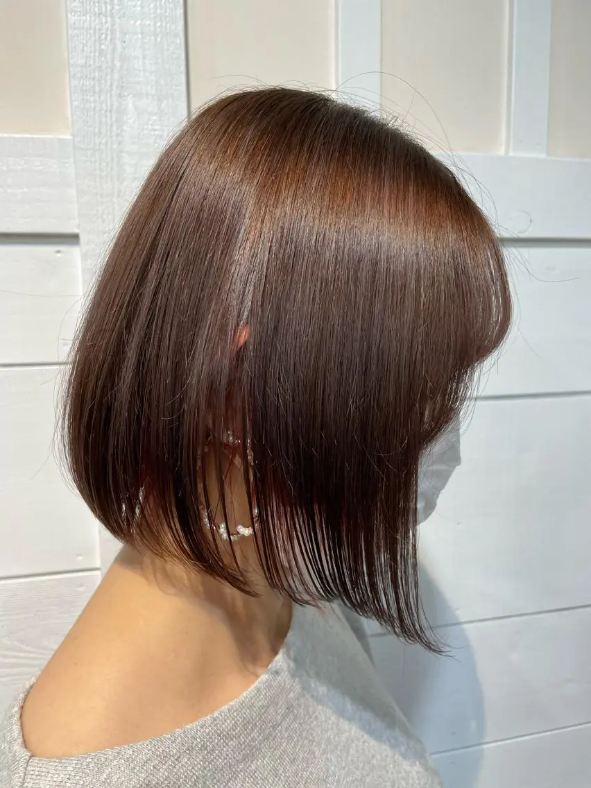 ミディアム カラー 透明感カラー 足立 悠輔のヘアスタイル
