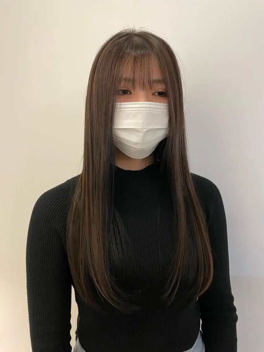 ロング カラー トリートメント 表参道レイヤーカット 髪質改善山岸季生のヘアスタイル