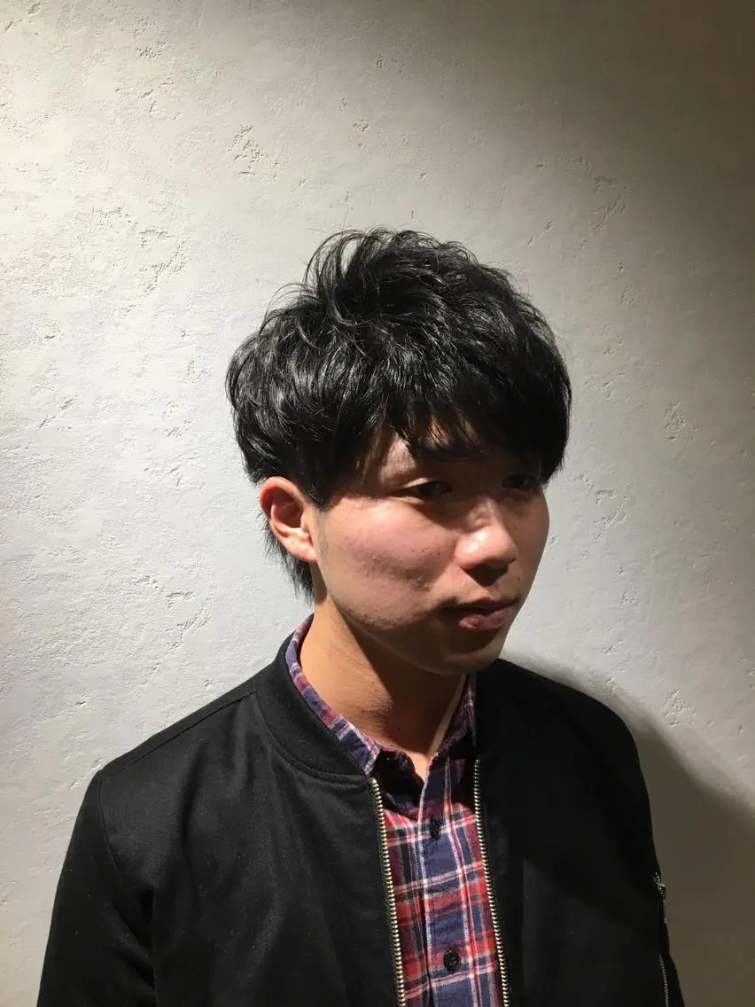 パーマ メンズ メンズパーマ ツーブロック 吉岡 昌吾のヘアスタイル
