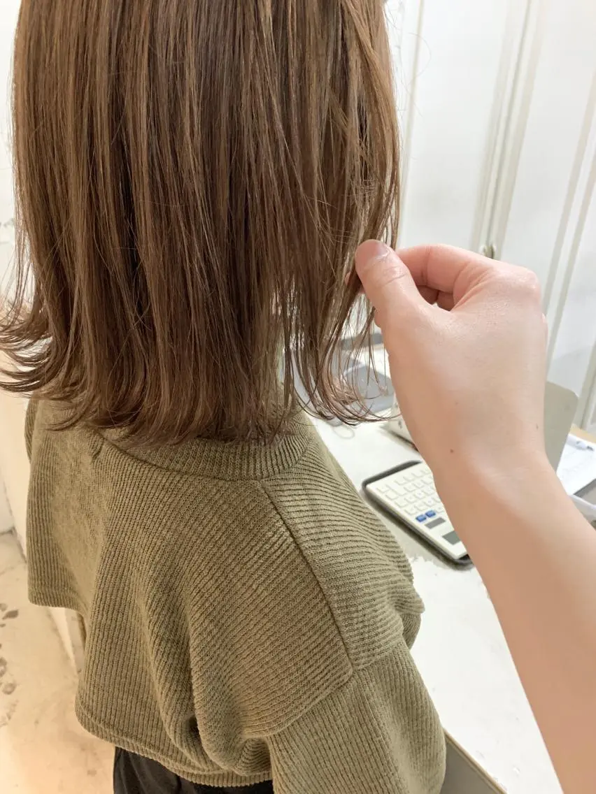 ミディアム ヘアカラー トリートメント ダブルカラー/透明感 💈JUNYA💈のヘアスタイル