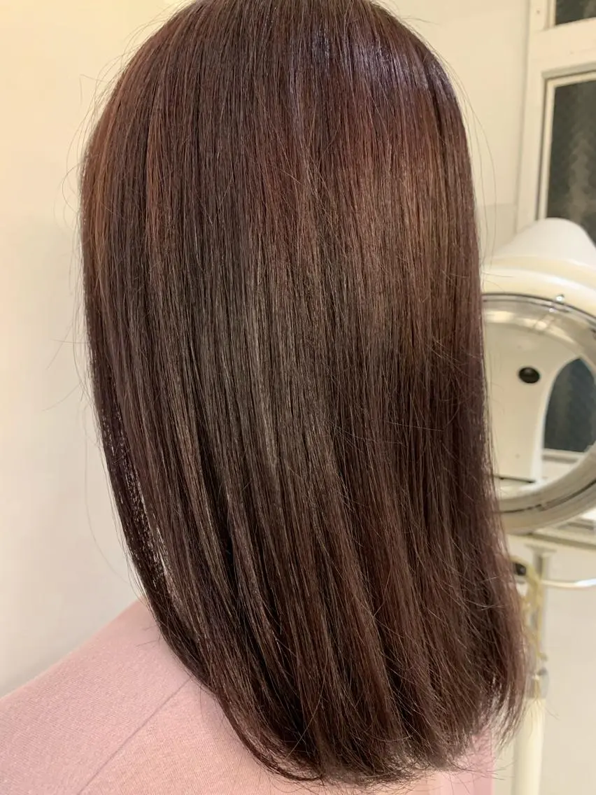 セミロング ヘアカラー ゆうき あすかのヘアスタイル