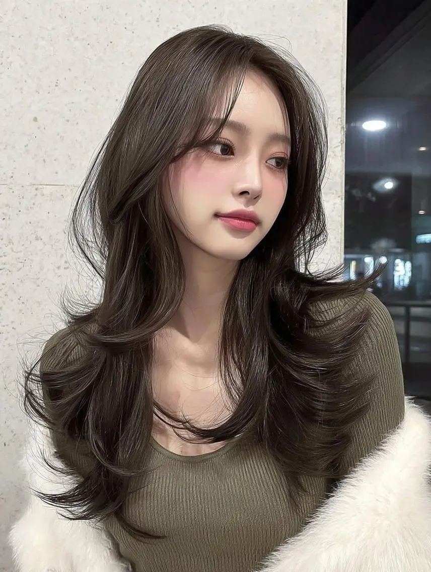 セミロング 髪質改善 似合わせカット 小顔カット トリートメント カット ヘアカラー 似合わせカットカラー りおなのヘアスタイル