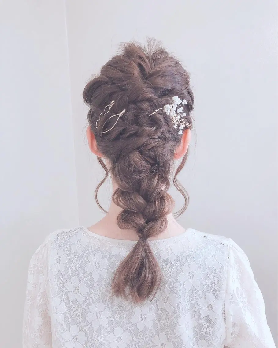 ロング カラー ヘアアレンジ ANAZAhair アナザ　ヘアーのヘアスタイル