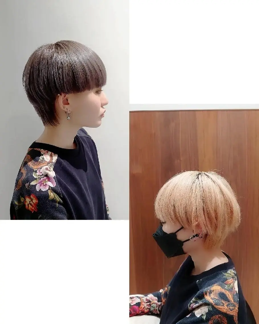 ショート カラー 🐱higajo🐱 比嘉門(ヒガジョウ)のヘアスタイル