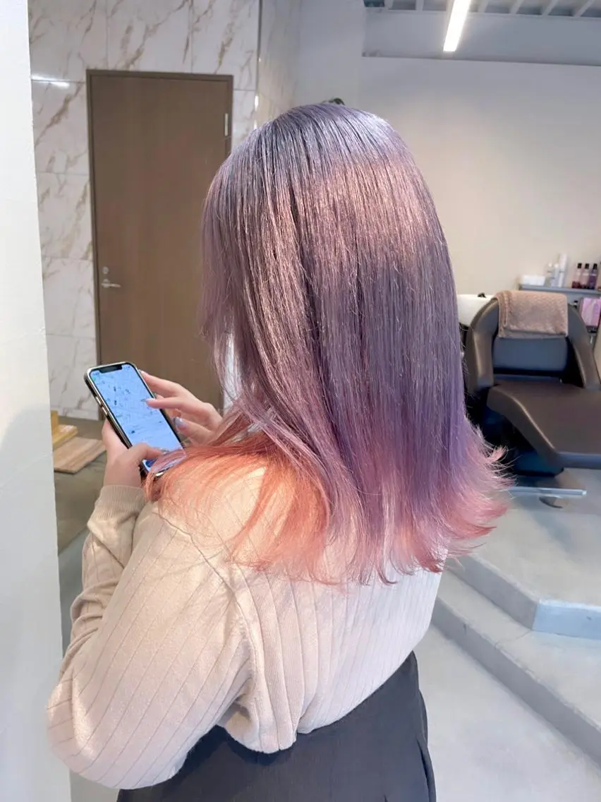 セミロング カラー インナーカラー 韓国風ヘア カット ヘアカラー トリートメント ヘアセット 💎韓国風レイヤー /ボブ💎Namiのヘアスタイル