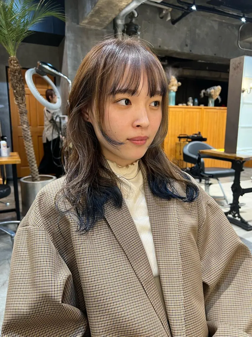 ロング カラー カット ヘアカラー 圧倒的デザイン力 店長🎨RENAのヘアスタイル