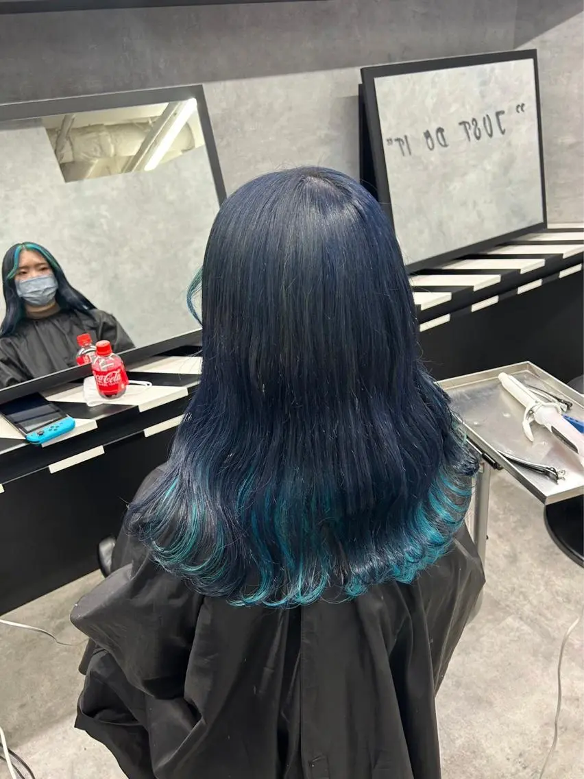 セミロング カラー ヘアアレンジ メンズ メンズブリーチ メンズハイトーン メンズインナーカラー ブリーチ ケアブリーチ Cielro/ダブル カラー/西田咲希のヘアスタイル