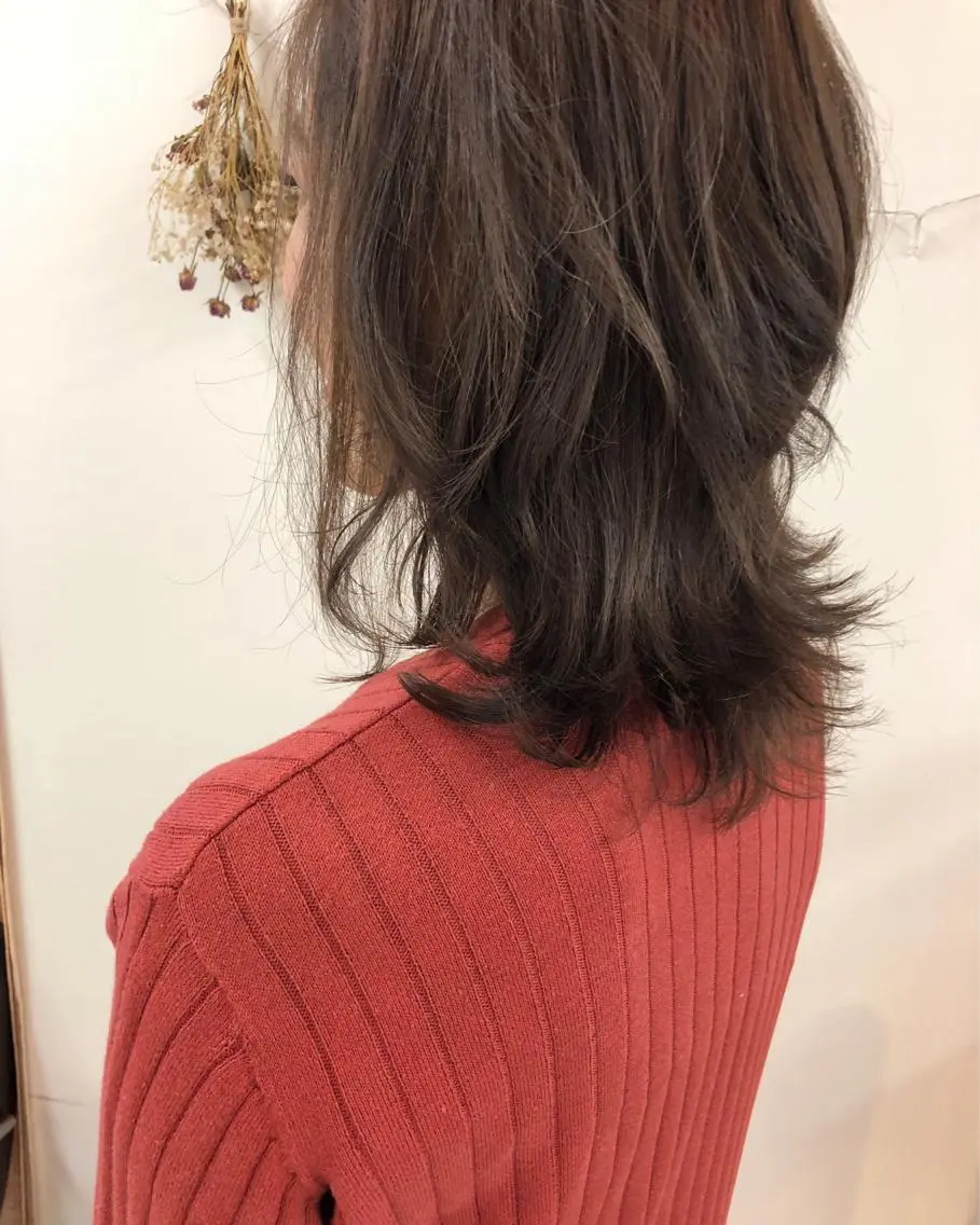 ミディアム カラー タナカ タクヤのヘアスタイル
