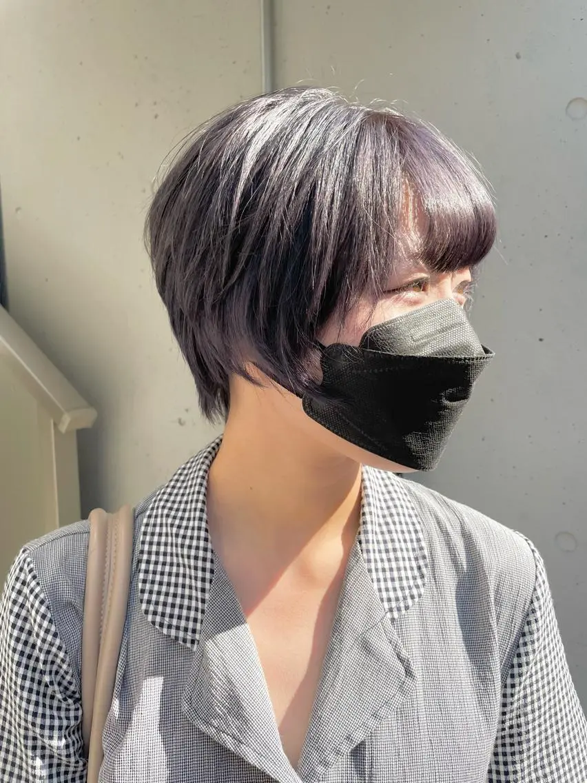 ショート カラー ✨透明感カラー✨ ✨小顔カット✨山木のヘアスタイル