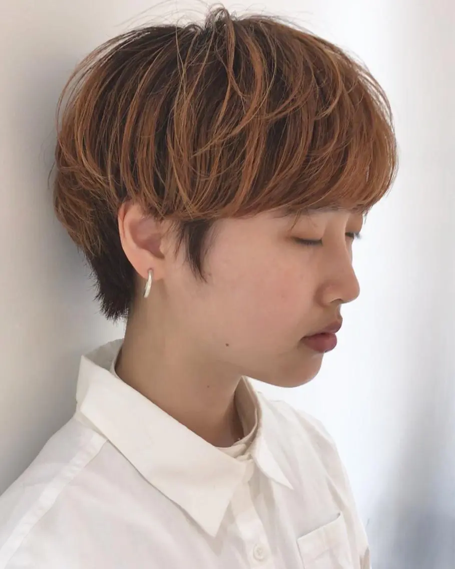 ショート ハイライト ショートヘア ショートヘア、ボブ こやさん　コヤマのヘアスタイル