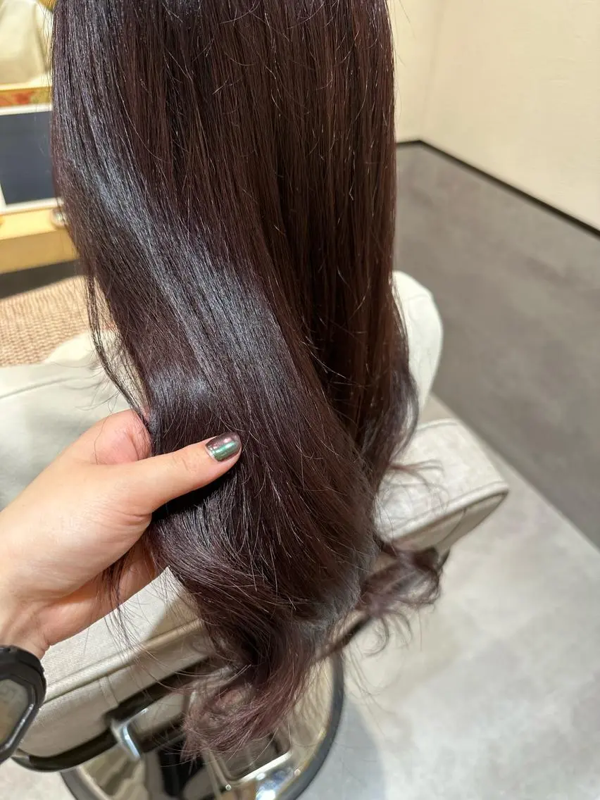 ロング カラー ヘアカラー トリートメント やまぐち あやみのヘアスタイル