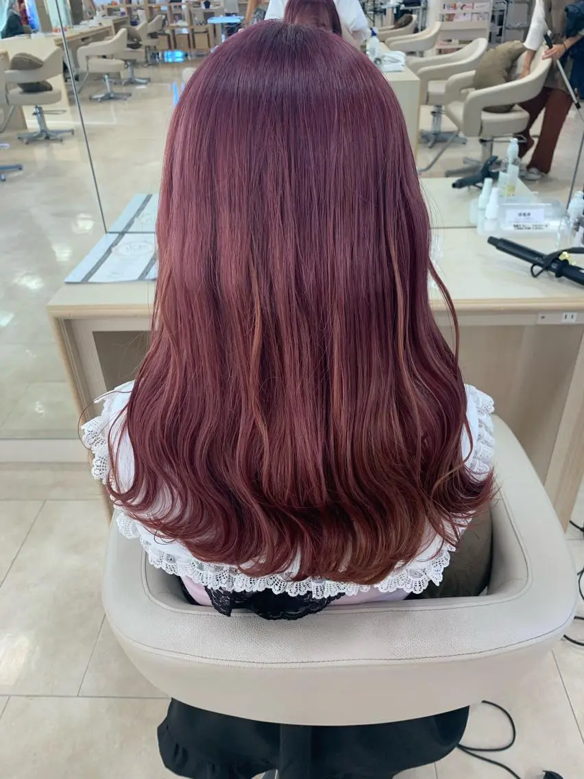 セミロング カラー 暖色/ブリーチカラー 🎀 M i k uのヘアスタイル