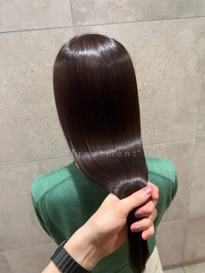 ロング カラー トリートメント カット 縮毛矯正 トリートメント レイヤーカット／ 髪質改善✨山中優のヘアスタイル