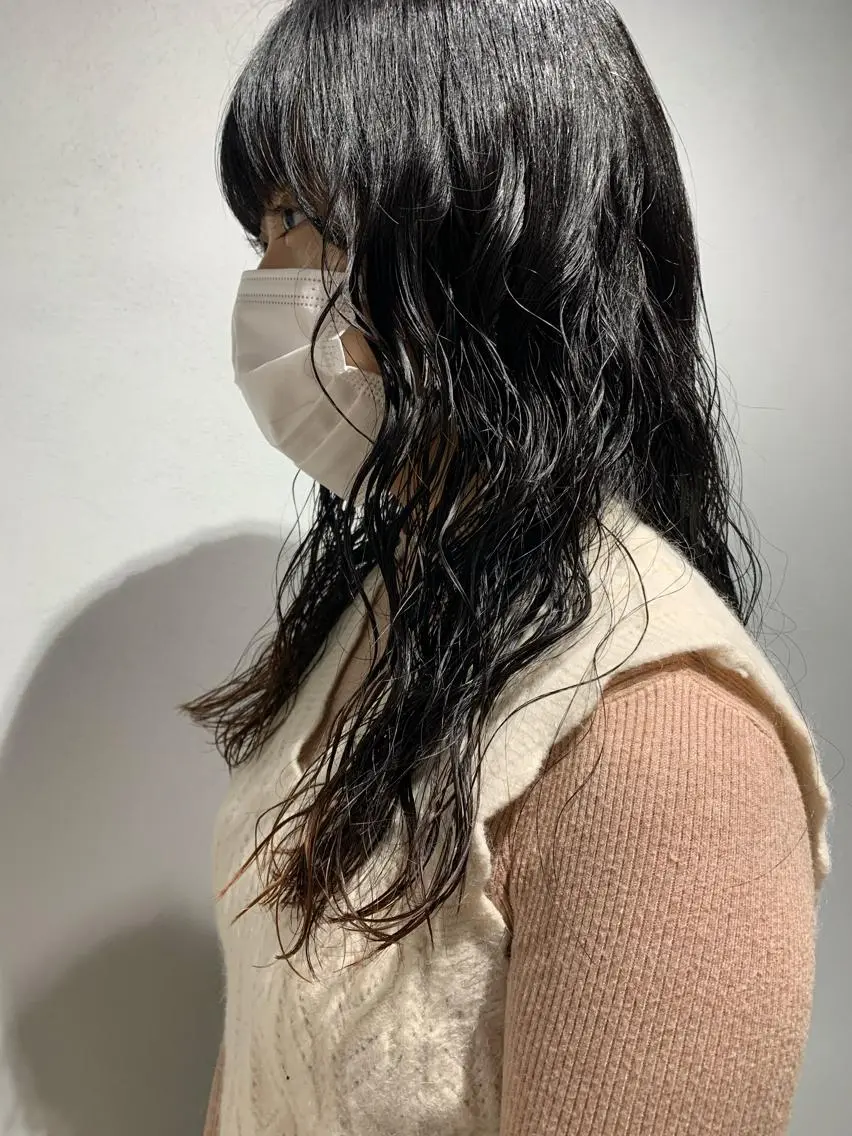 ロング パーマ ボブパーマコテ巻き風 パーマNo1深江秀平のヘアスタイル