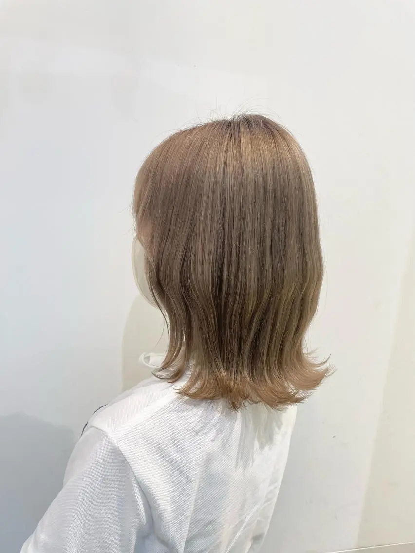 ミディアム ヘアカラー トリートメント 髪質改善カラー🤍 エクステ✨君島由実子のヘアスタイル