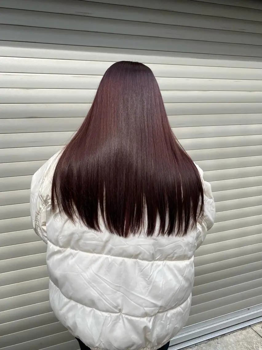 セミロング カラー お任せヘア☘️☘️ 及川渚のヘアスタイル