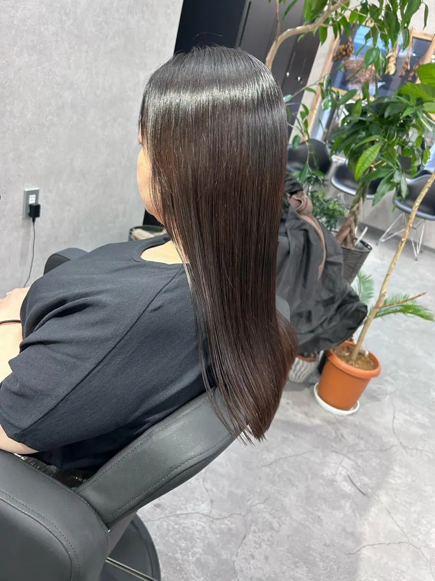 ロング 外国人風カラー ハイライト 韓国風ヘア レイヤーカット カット 縮毛矯正 AN'TIA小作代表 ⭐︎kazuma⭐︎のヘアスタイル