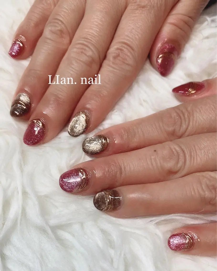ネイル マグネットネイル Lian nailのネイルデザイン