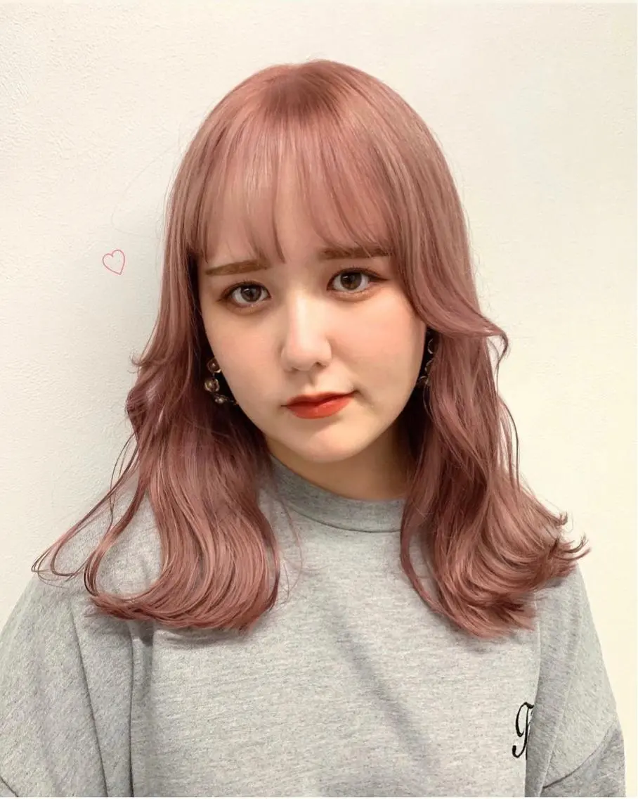 カラー RIKO👼🏻💓 韓国ガーリーのヘアスタイル