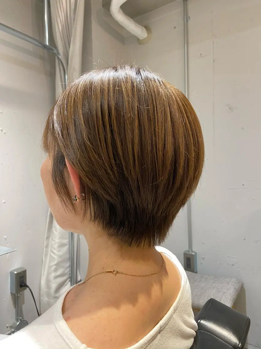 ショート ショートボブ 丸みショート ボブ ショートヘア なかまみさと 🌼極上ヘッドスパのヘアスタイル