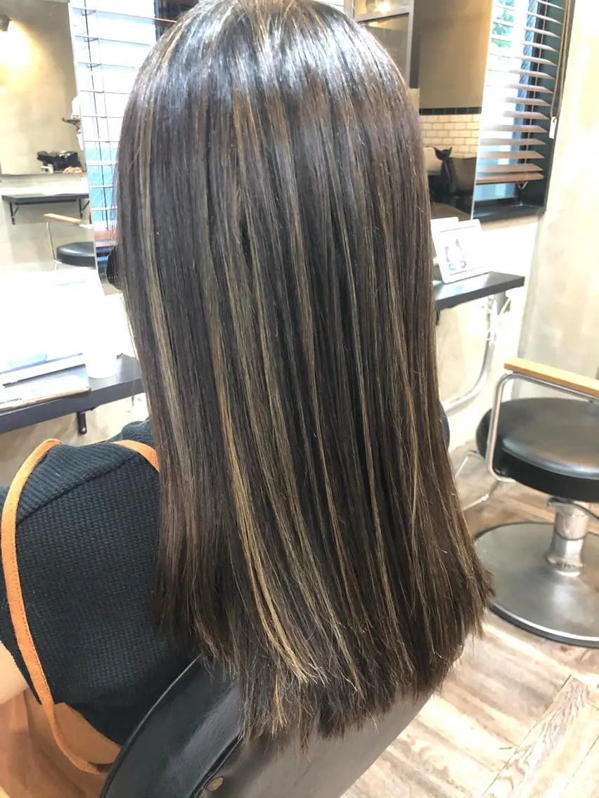 セミロング カラー カット ヘアカラー トリートメント La fith 店長 城谷颯人のヘアスタイル
