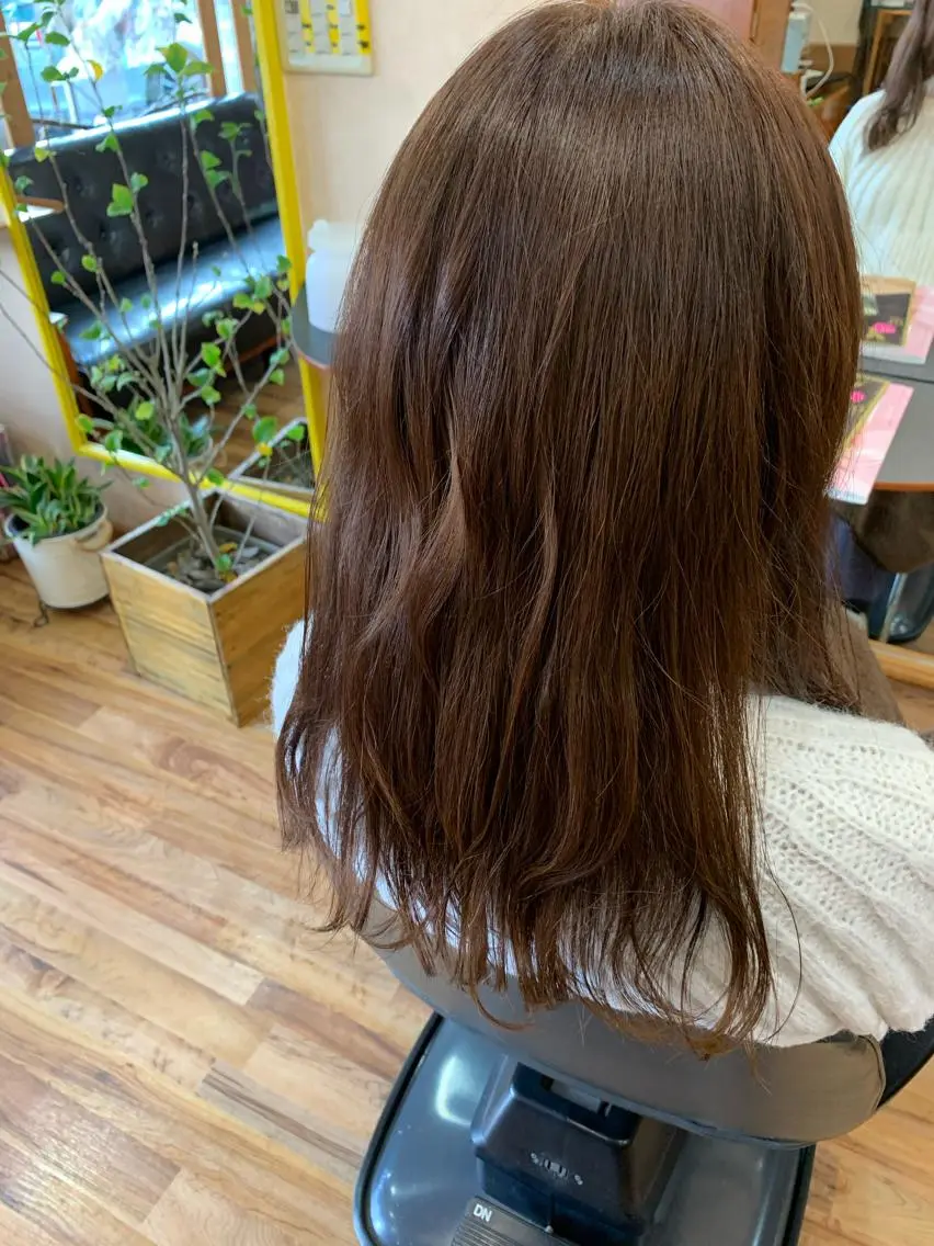 カラー ブラウンカラー matsuda rinaのヘアスタイル