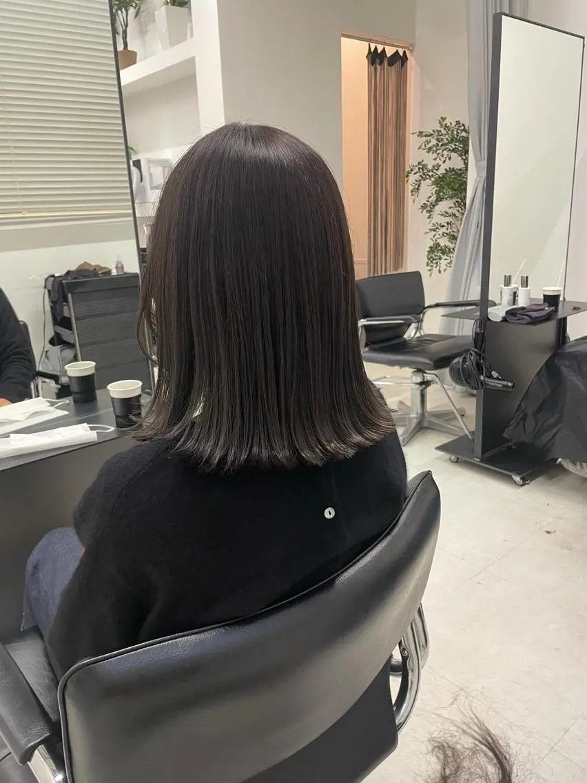 セミロング カラー キッズ カット ヘアカラー トリートメント オトナヘア🌸 harukaのヘアスタイル