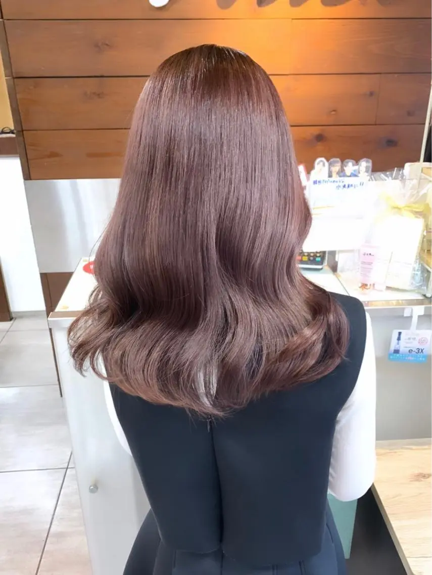 ミディアム ヘアカラー レイヤー/艶髪カラー 森本くるみのヘアスタイル