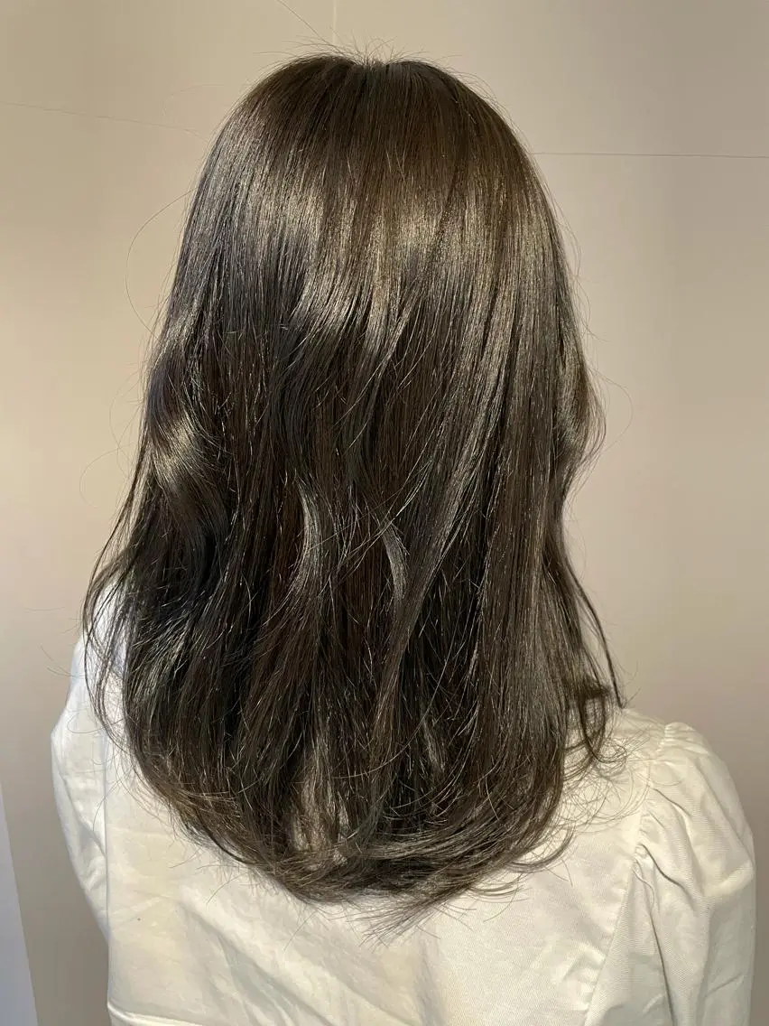 セミロング カラー カット レイヤー×髪質改善 ×透明感/杉田 圭のヘアスタイル