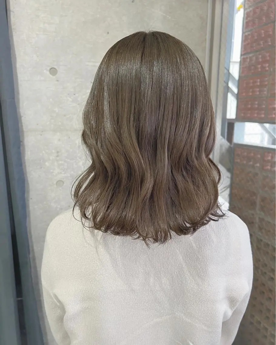 カラー ボブパーマコテ巻き風 パーマNo1深江秀平のヘアスタイル