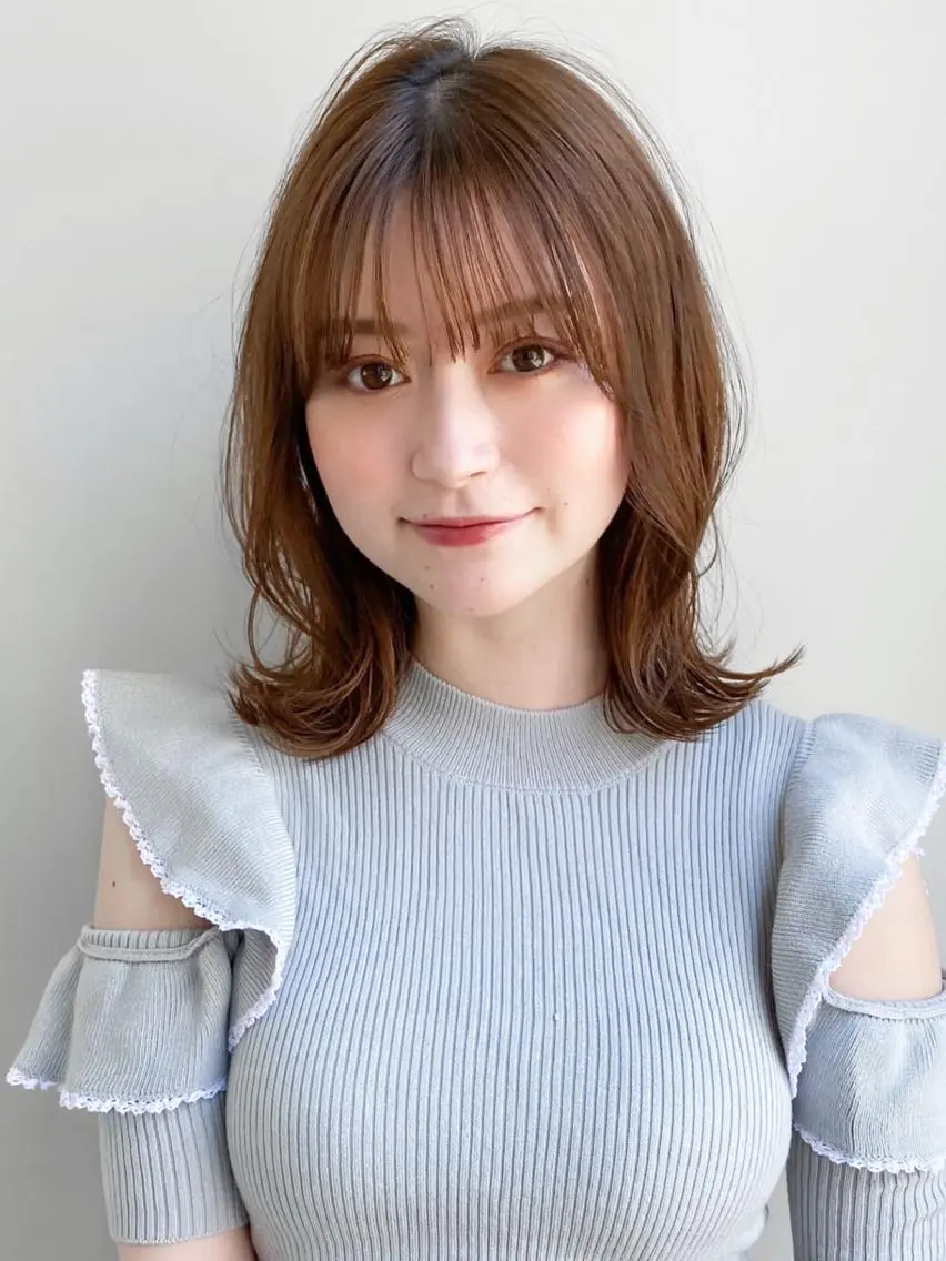 セミロング 勝河 怜楊のヘアスタイル