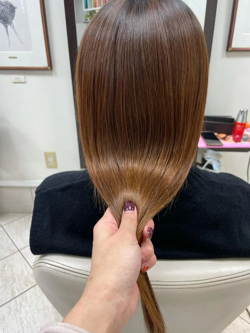 セミロング パーマ カット 縮毛矯正 トリートメント コレットヘアー 田中アヤノのヘアスタイル