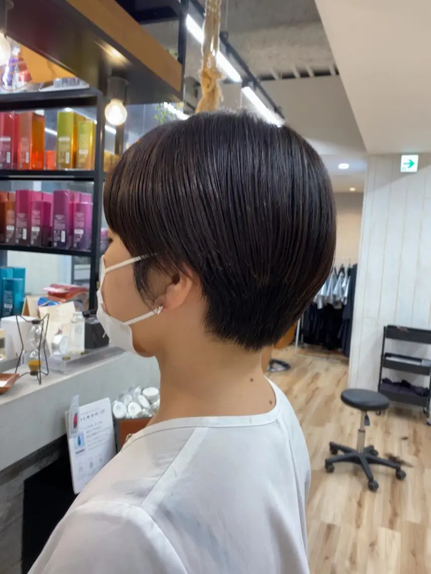 ショート カラー パーマ ヘアアレンジ ✨艶髪✨ 奈須晴香のヘアスタイル