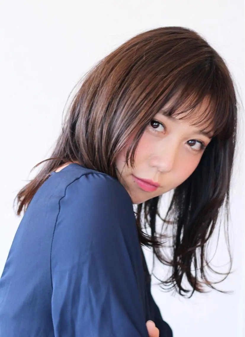 セミロング カラー 小西 裕大のヘアスタイル