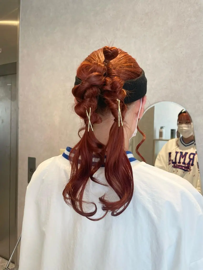 ロング カラー パーマ ヘアアレンジ NANA／trend style🕊🍑のヘアスタイル