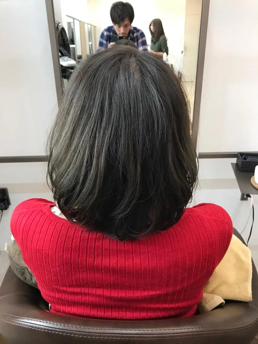 カラー 豊中駅3分eha レッスンモデルのヘアスタイル