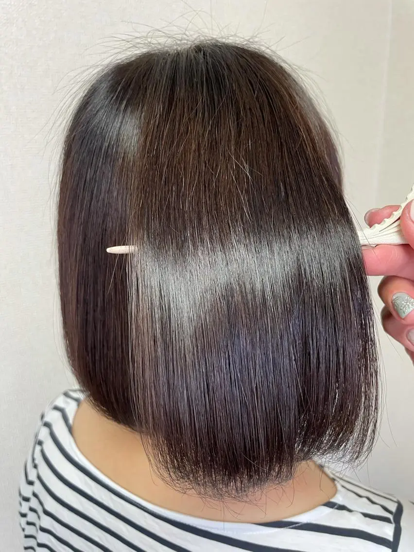 ミディアム 縮毛矯正 髪質改善お任せ ください♪ひとみのヘアスタイル