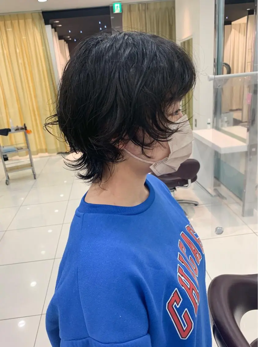 ショート カラー パーマ ヘアアレンジ メンズ メンズパーマ メンズウルフカット ウルフカット 似合わせパーマ/ kazuのヘアスタイル