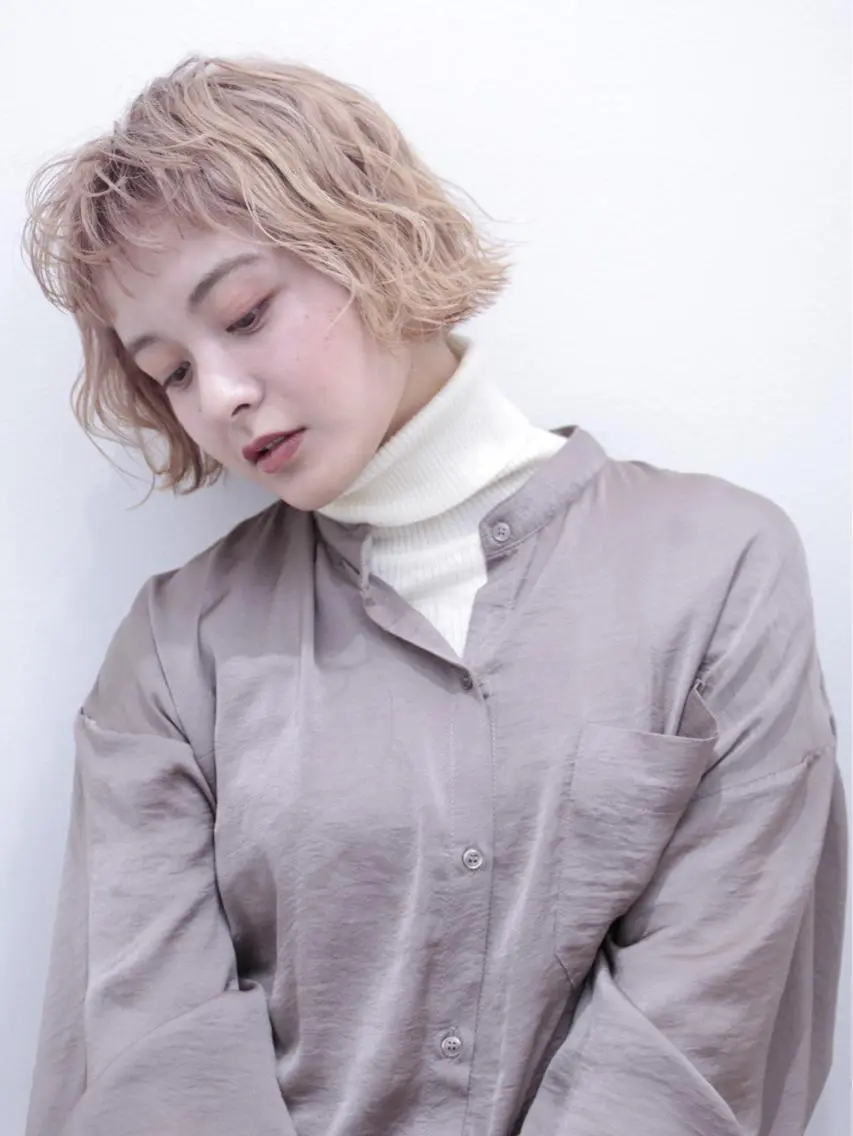 ショート カラー ヘアアレンジ cherir髪質改善 パーソナルカラー診断のヘアスタイル