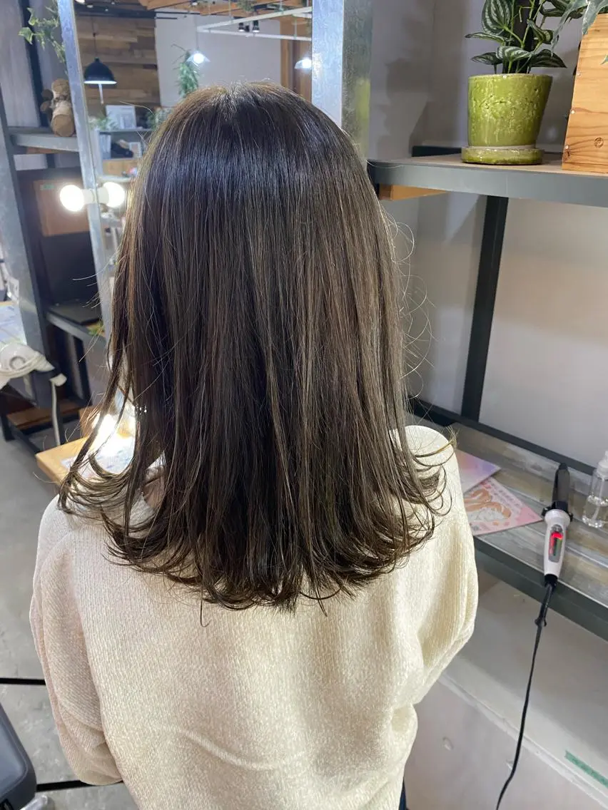 セミロング カラー 溜一太/似合わせ/ メンズカットのヘアスタイル