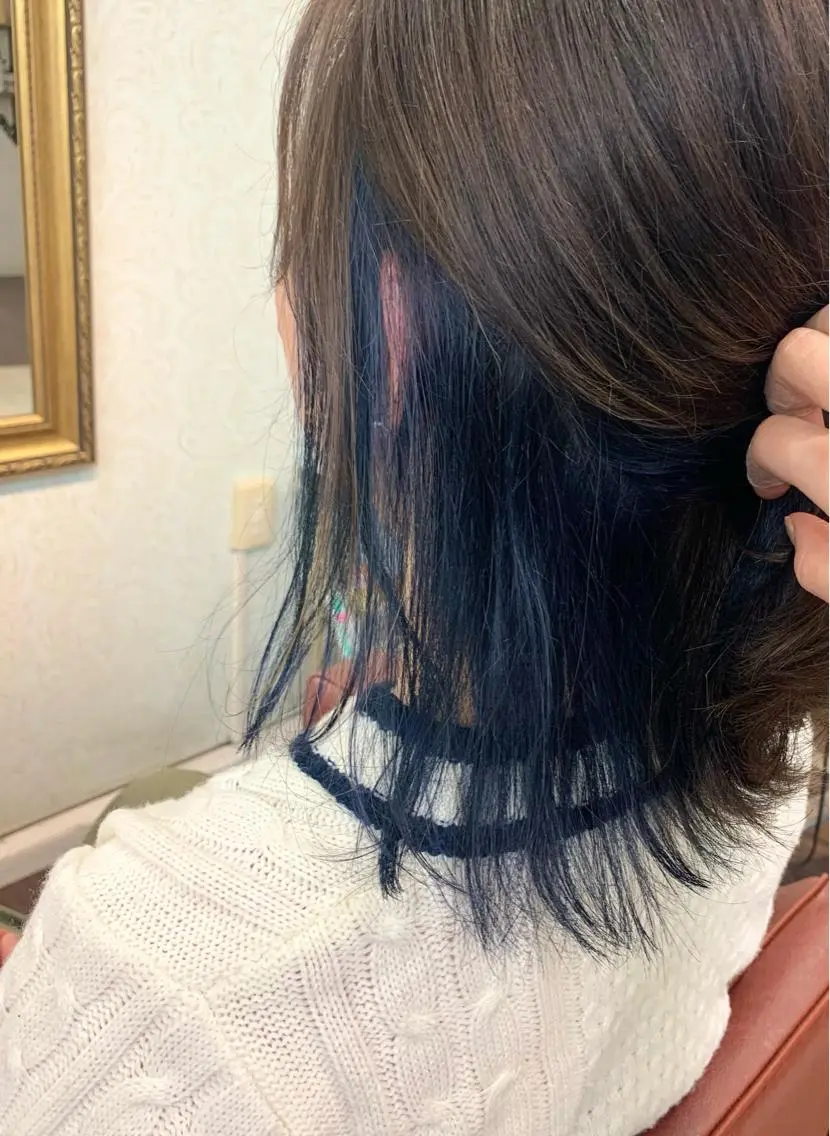 ミディアム カラー ヘアアレンジ ネイビーカラー ハセガワ セイカのエステ・リラクイメージ