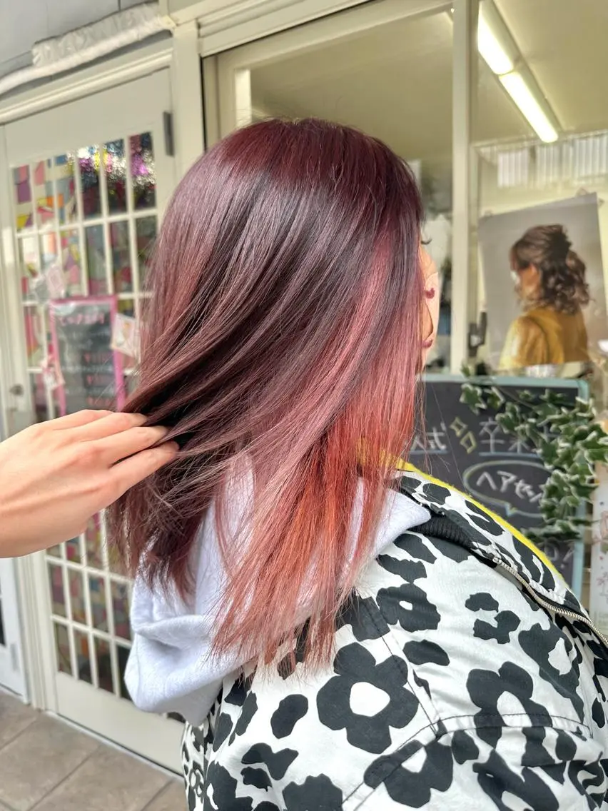 ロング カラー パーマ ヘアアレンジ ブリーチ ケアブリーチ インナーカラー トリートメント ヘアカラー トリートメント 髪質改善✧︎カラー 💎AIM【アイム】のヘアスタイル