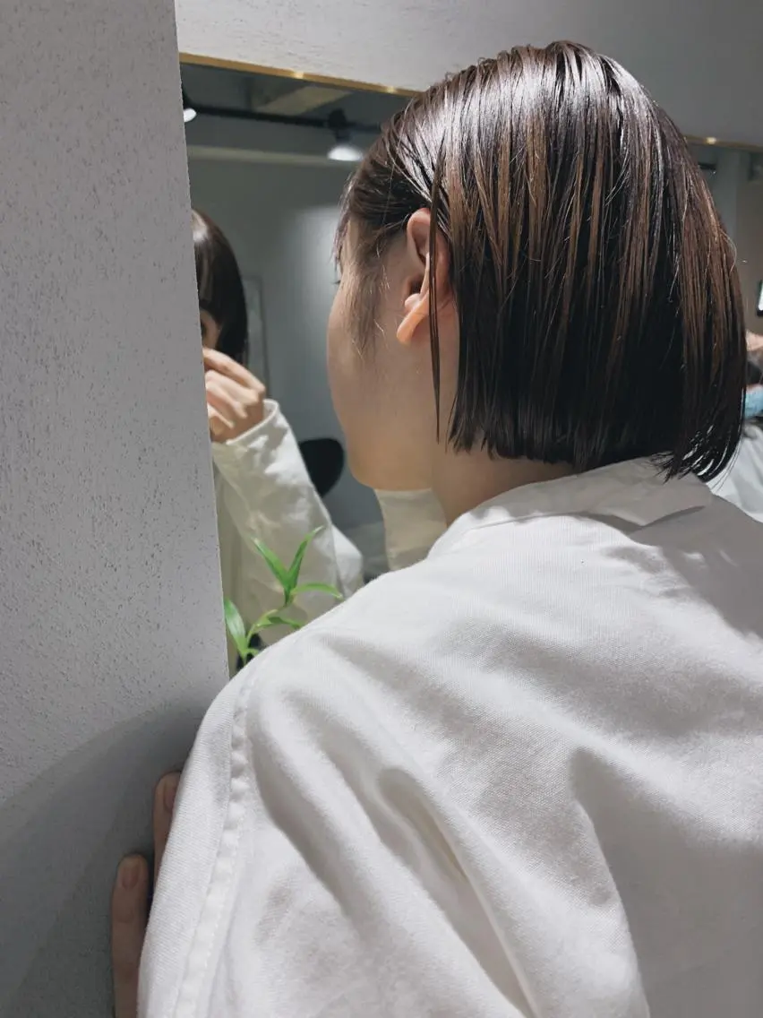 ショート カラー ヘアアレンジ カット ヘアカラー パーマ ボブパーマコテ巻き風 パーマNo1深江秀平のヘアスタイル